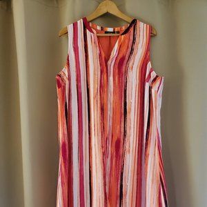 Used-Like New Apt. 9 Sleeveless Multi-Colored Tunic, Women's Size L